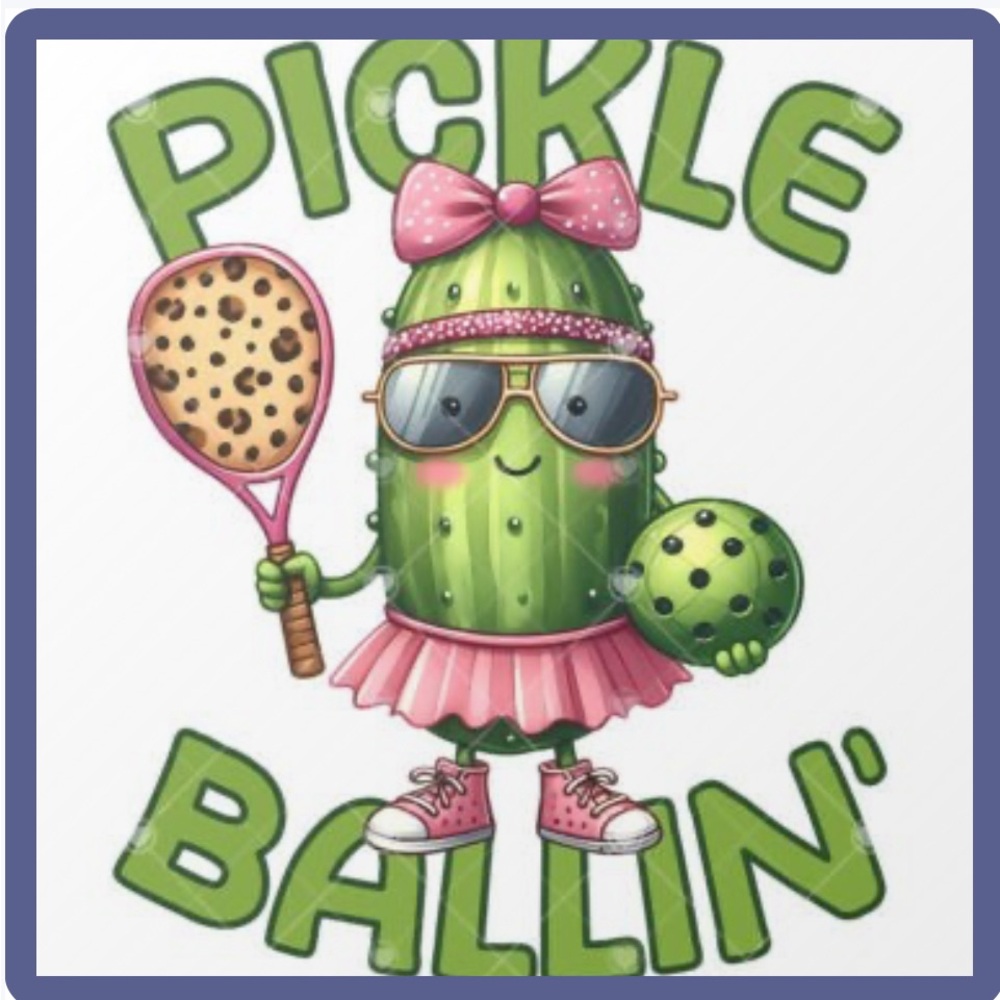 Gildan Pickle Ballin' Graphic Tee - Pink and Green